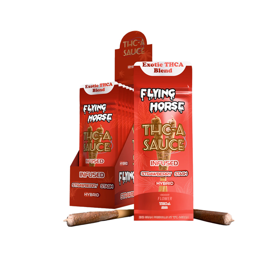 FLYING HORSE THCA SAUCE 2GM PREROLL 2PK 10CT/BX
