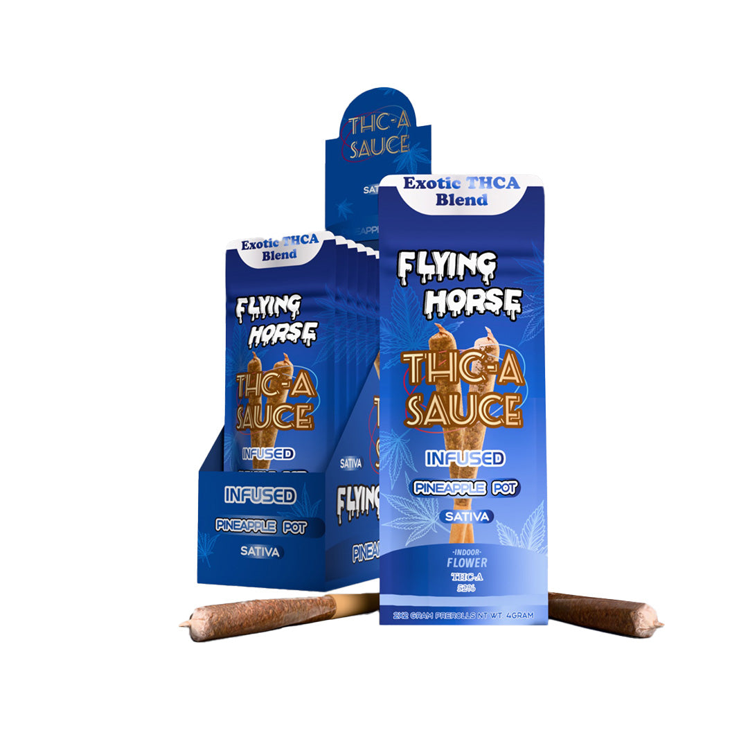 FLYING HORSE THCA SAUCE 2GM PREROLL 2PK 10CT/BX