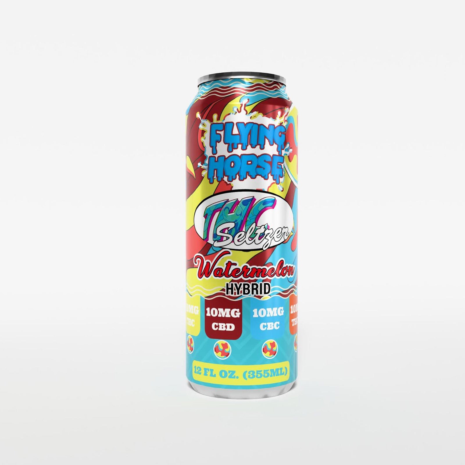 Flying Horse Seltzer Watermelon Hybrid can on a white background