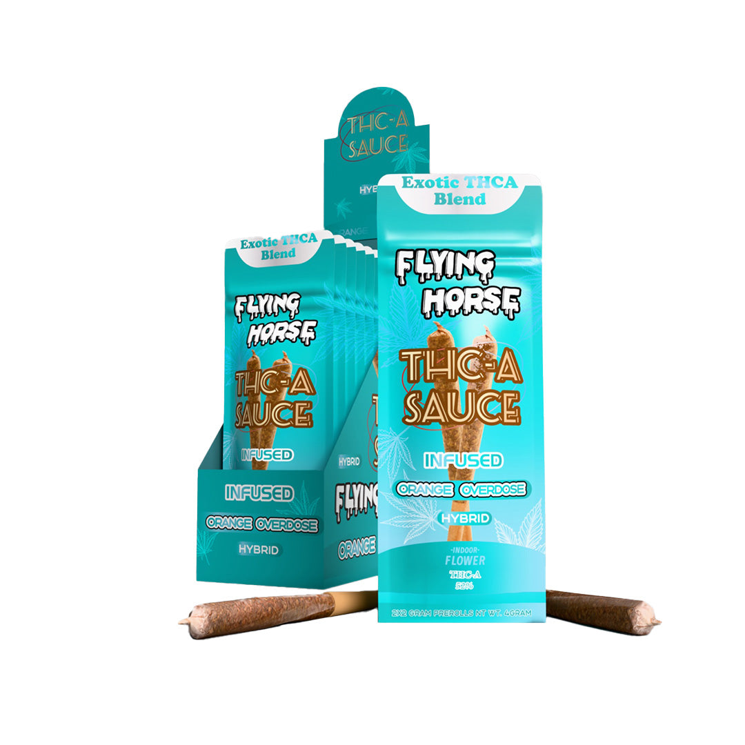 FLYING HORSE THCA SAUCE 2GM PREROLL 2PK 10CT/BX