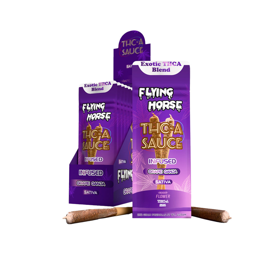 FLYING HORSE THCA SAUCE 2GM PREROLL 2PK 10CT/BX