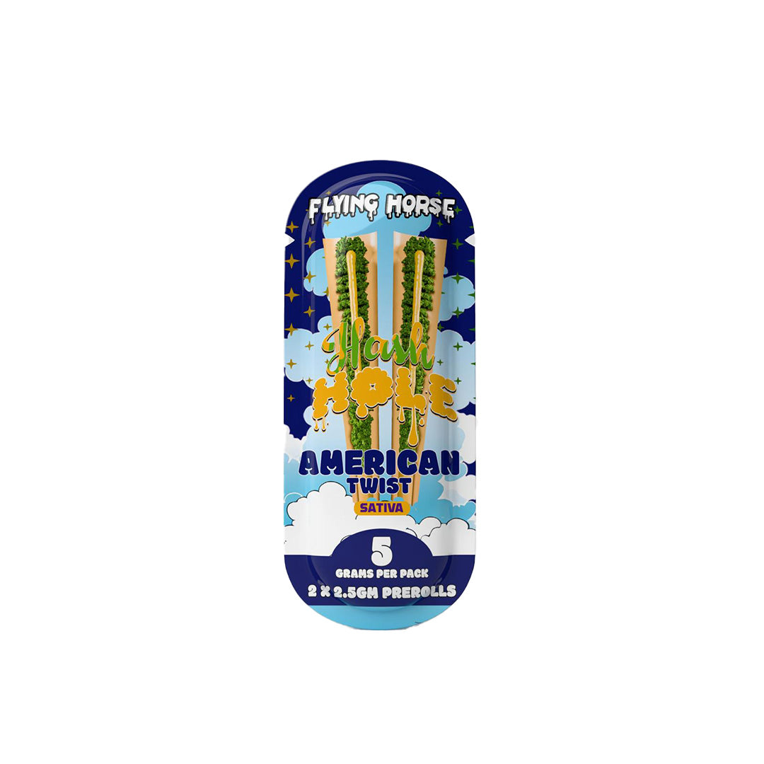 FLYING HORSE HASH HOLE PREROLL 2PK 5CT/BX