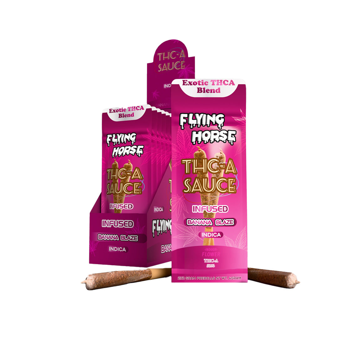 FLYING HORSE THCA SAUCE 2GM PREROLL 2PK 10CT/BX