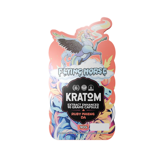 90G Kratom Capsule Flying Horse