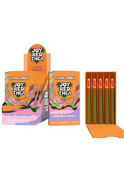 FLYING HORSE JOY RED THCA PREROLL 5PK 5CT/BX