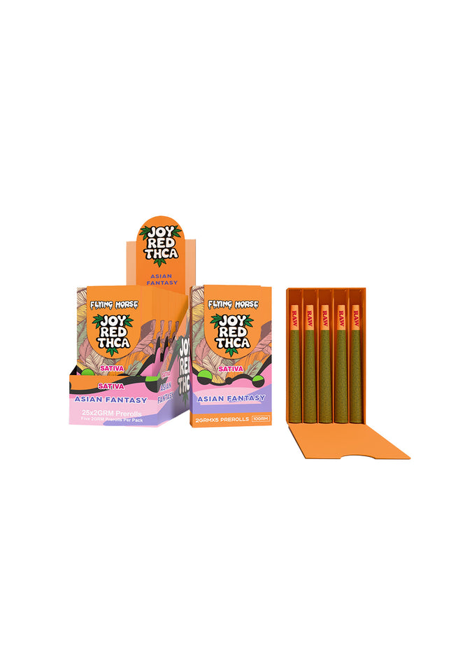 FLYING HORSE JOY RED THCA PREROLL 5PK 5CT/BX