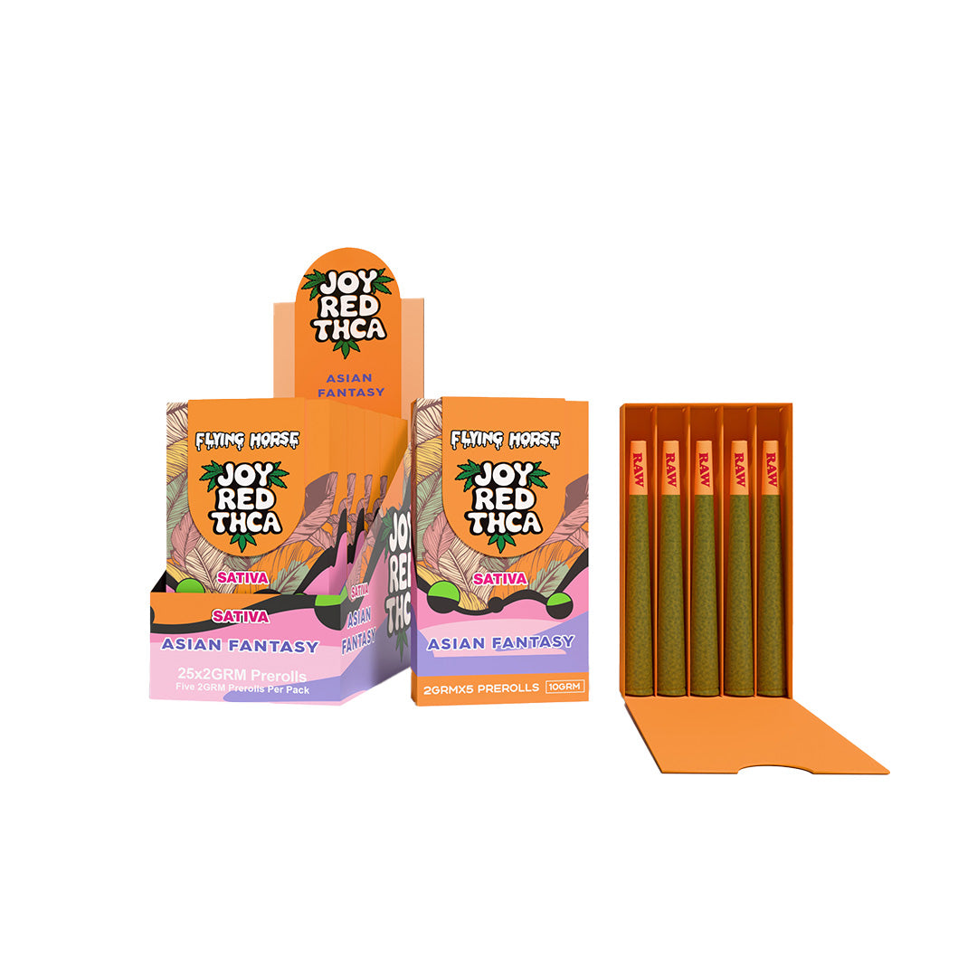 FLYING HORSE JOY RED THCA PREROLL 5PK 5CT/BX