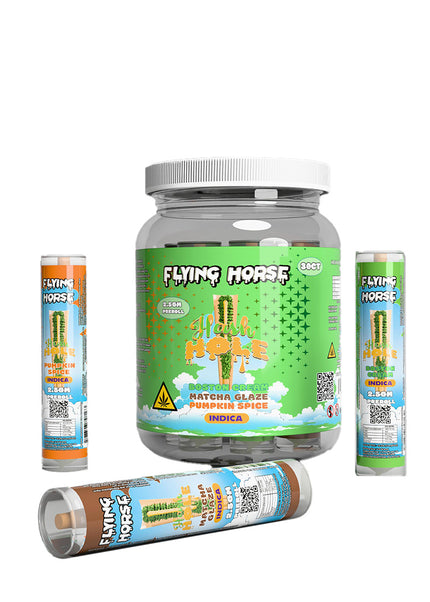 FLYING HORSE HASH HOLE PREROLL 30CT JAR - ASSORTED