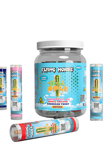 FLYING HORSE HASH HOLE PREROLL 30CT JAR - ASSORTED
