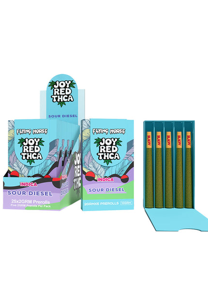 FLYING HORSE JOY RED THCA PREROLL 5PK 5CT/BX