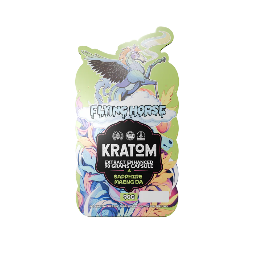 90G Kratom Capsule Flying Horse