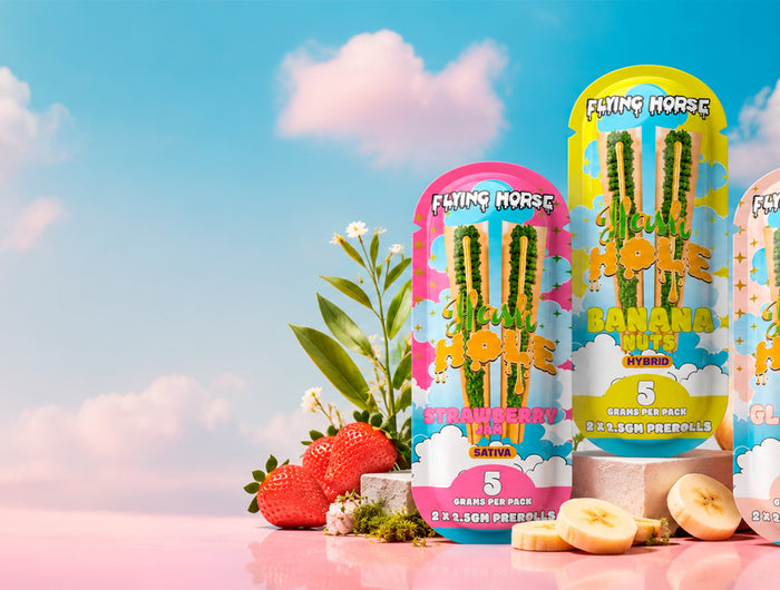 <h5><span style="text-decoration:underline">NEW ARRIVALS</span></h5><h2>NEW TO FLYING HORSE</h2><p>Explore our latest flavors.</p>