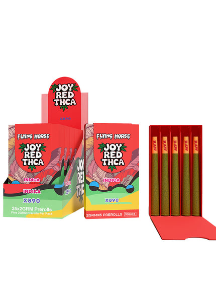 FLYING HORSE JOY RED THCA PREROLL 5PK 5CT/BX